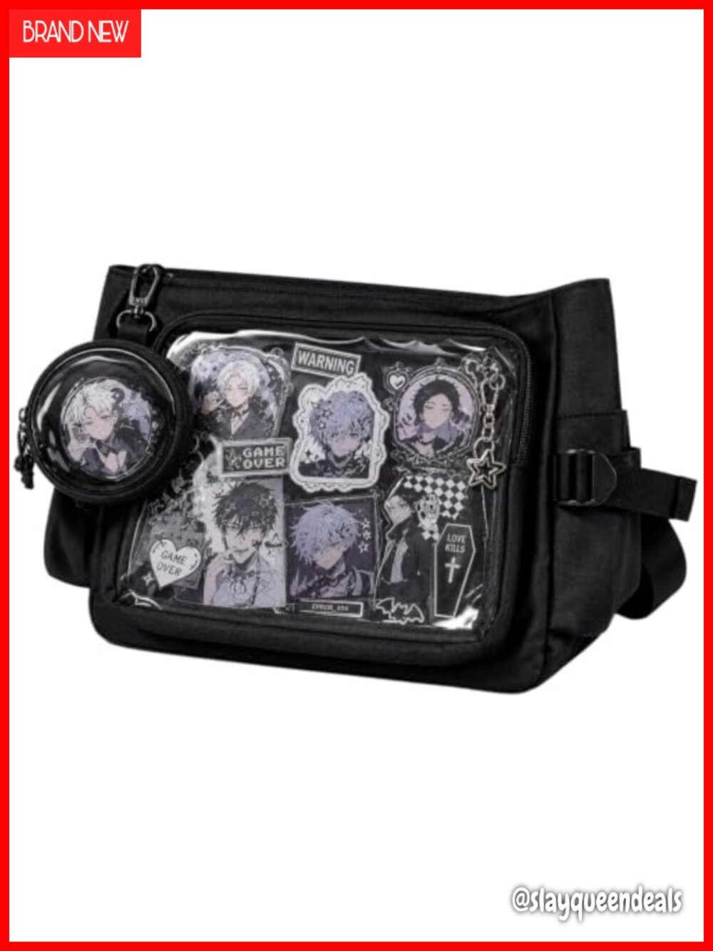 Pin Display Messenger Bag Crossbody Purse Anime Ita Bag